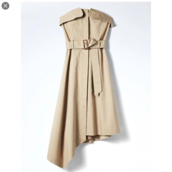 Banana Republic Dresses & Skirts - NWOT Banana Republic Tan Sleeveless Belted Midi Dress